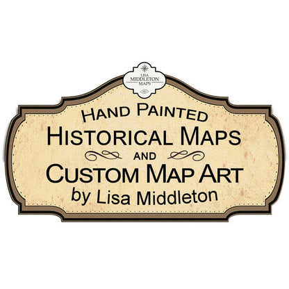 017 Arkansa Territory 11x14 vintage historic antique map poster print by Lisa Middleton