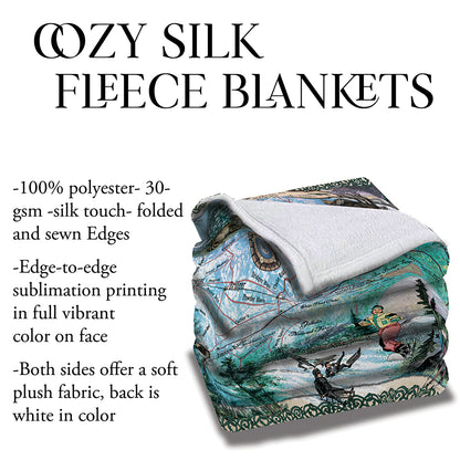 Bridger Bowl Montana Bozeman Map Sherpa Fleece Blanket Double Stitched Edges Cozy Luxury Fluffy Super Soft 430 GSM Polyester Throw Blanket