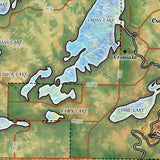 Whitefish Chain of Lakes Minnesota Map Blanket Double Stitched Edges Cozy Luxury Fluffy Super Soft 430 GSM Polyester Throw Blanket