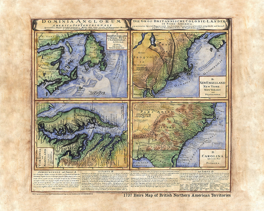 British North American Territories Map Art Print Poster Souvenir Artwork Vintage Wall Decor for Home, Dorm, Office, Classroom & Best Gift