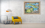 Cuba, cuba map, Cuba Gifts, destination weddings, custom wedding gifts, traveler gifts, tropical decor, Island decor, beach house, carribean