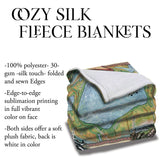Lower Cullen Lake Minnesota Map Sherpa Fleece Blanket Double Stitched Edges Cozy Luxury Fluffy Super Soft 430 GSM Polyester Throw Blanket