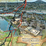 Cascade Lakes Oregon Byway Historic Map Art Print Poster Artwork Vintage Style Abstract Wall-Unframed Great Home Decor & Gift