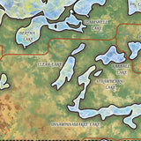 Great River Arts Whitefish Chain of Lakes No Illustrations Historic Map Reproduction Artwork Wall Art Print Vintage