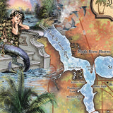 St Lucie and Vicinity Florida Historic Map Art Print Poster Artwork Vintage Style Abstract Wall-Unframed Home Decor & Best Gift
