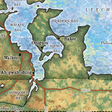 Great River Arts Leech Lake Historic Map Reproduction Artwork Wall Art Print Vintage