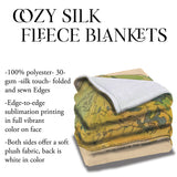 Minneosta Mississippi River Lake Itaska Map River Blanket Double Stitched Edges Luxury Fluffy Super Soft 430 GSM Polyester Throw Blanket