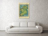 Vintage Ireland Map, Ireland Map, Ireland Map for Framing, Irish Map, Emerald Isle, Family Heritage Gift, Irish Gift, Ireland decor, Ireland