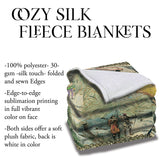 Big Sky Ski Runs Montana Sherpa Fleece Blanket Double Stitched Edges Cozy Luxury Fluffy Super Soft 430 GSM Polyester Throw Blanket