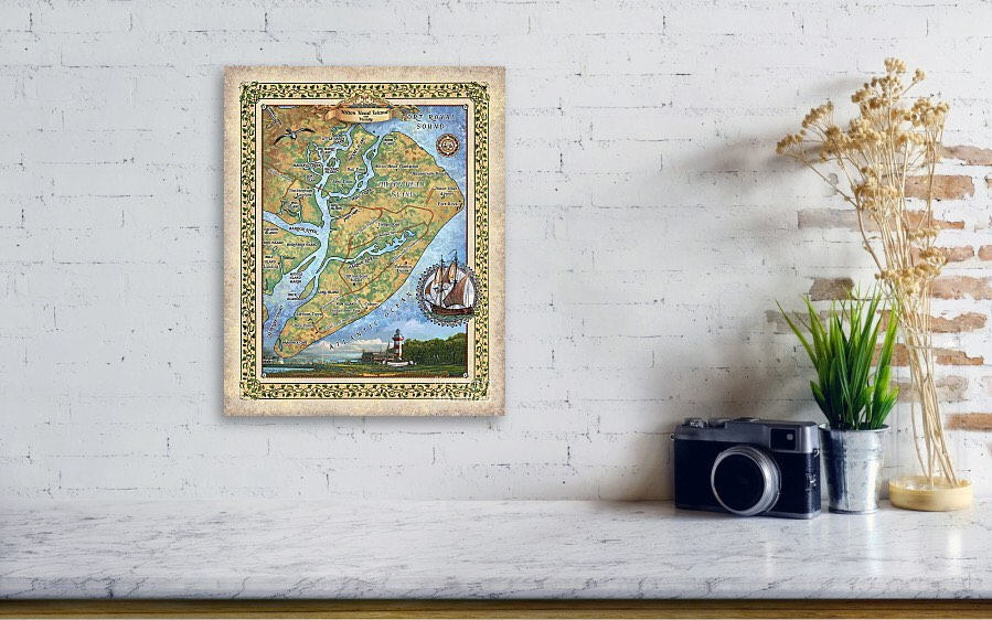 hilton head, South carolina gifts, island decor, atlantic ocean, harbour town lighthouse, charleston, Savannah, coastal decor south carolina