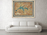 Lake Weiss, Alabama, lake house, Alabama gifts, custom map art, lake life, lake house, lake decor, lake house gift, custom art, lake gifts