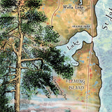 Great River Arts Jacksonville and The St. John's River Historic Map Reproduction Artwork Wall Art Print Vintage
