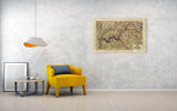 Arizona, grand canyon, national parks, arizona gifts, grand canyon map, grand canyon art, desert decor, southwest decor, santa fe decor, map