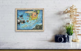 Florida Keys Scuba Diving map, Key west map, Coastal Vintage, snorkel, diving, diver, Florida Gift, Scuba Diving Gift, Scuba Diving, Florida