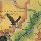 Great River Arts Paradise Valley Digitally Colored Historic Map Reproduction Artwork Wall Art Print Vintage