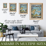Great lakes art, Apostle Islands, apostle islands map, vintage wall art, great lakes map, great lakes, lake superior art, lake superior map