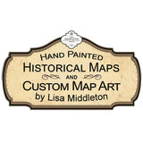 153 History of the exploration of the Colorado 11x14" vintage historic antique map poster print by Lisa Middleton
