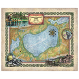 286-Lower Cullen Lake, Minnesota vintage historic antique map poster print by Lisa Middleton