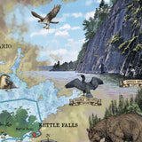 Voyageurs National Park Minnesota Historic Map Art Print Poster Artwork Vintage Style Abstract Wall-Unframed Great Home Decor & Gift