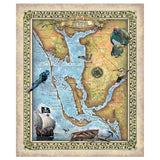 Charlotte Harbor Florida Historic Map Art Print Poster Artwork Vintage Style Abstract Wall-Unframed Home Decor & Best Gift