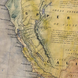 California, history art, Western Decor, Gold Rush, California Gifts, ranch art decor, historical california map, western decor, western art