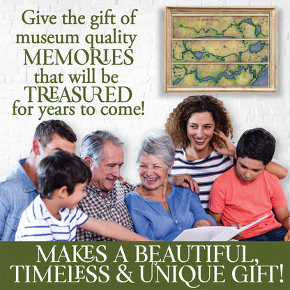 Great River Arts St. Johns River 8X120 Historic Map Reproduction Artwork Wall Art Print Vintage