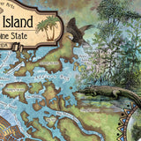 280-Marco Island Florida Vintage map art,antique maps,map vintage,vintage map florida,map antique,flordia map,coastal art,coastal map,nautic