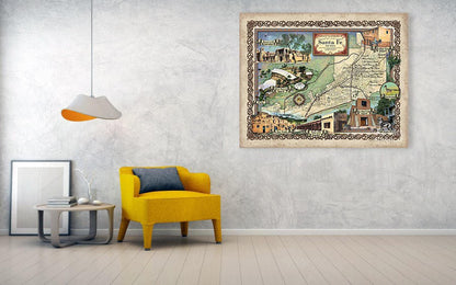 Santa Fe, Santa Fe Art, Santa Fe Decor, New Mexico, New Mexico Art, New Mexico Gift, South Western Decor, South Western Art, South Western