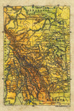 013 Alberta 1906 11x14" vintage historic antique map poster print by Lisa Middleton