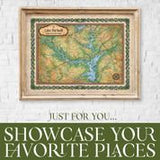 Lake hartwell, Georgia lakes, lake life, lake house, lake art, lake gifts, hartwell lake SC, SC lake map, vintage map, map gifts, lake gifts