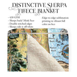 Jacksonville The Beaches of Florida Map Blanket Double Stitched Edges Cozy Luxury Fluffy Super Soft 430 GSM Polyester Throw Blanket