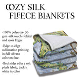 Floridae 1564 Jaques Le Moyne Florida Map Blanket Double Stitched Edges Cozy Luxury Fluffy Super Soft 430 GSM Polyester Throw Blanket