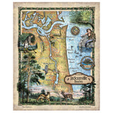 Beaches of Jacksonville, Florida, florida art, jacksonville map, coastal art, coastal decor, beach house, florida decor, ocean art, wall map