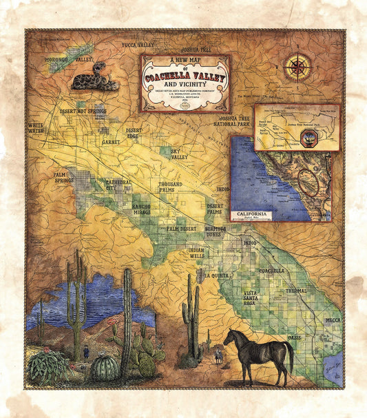 029 Coachella Custom Map Designed and Painted by Lisa Middleton