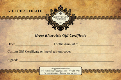 Great River Arts Gift Certificate