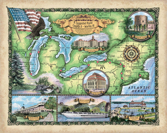 170 A Suggested Route Great Lakes through Rhode Island