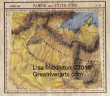 104 Partie Des Etats Unis vintage historic antique map poster print by Lisa Middleton