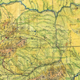 Montana Railroad Harlowtown Historic Map Art Print Poster Artwork Vintage Style Abstract Wall-Unframed Great Home Decor & Gift