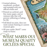 Oahu Hawaii Historic Map Art Print Poster Artwork Vintage Style Abstract Wall-Unframed Great Home Decor & Gift