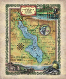 Findley Lake, New York, custom lake maps, lake house, lake art, lake house gift, rustic decor, custom maps, hand painted maps, map gifts