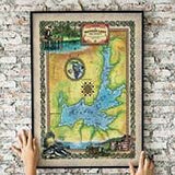 Hayden Lake, idaho, Idaho lake, lake map, lake life, lake art, lake house, vintage lake map, lake gifts, idaho gifts, idaho lakes, fishing