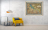 Lake nottely, Lake Cottage Decor, Lake Cottage Gift, Lake Map Print, Lake Map Custom, Lake Map, Georgia Map, Georgia Vintage, Georgia Gift