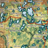Great River Arts Lakes of Oneida County Historic Map Reproduction Artwork Wall Art Print Vintage