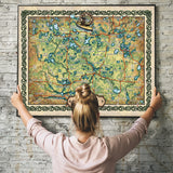 Great River Arts Lakes of Oneida County Historic Map Reproduction Artwork Wall Art Print Vintage
