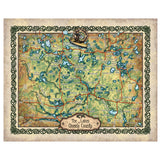 Great River Arts Lakes of Oneida County Historic Map Reproduction Artwork Wall Art Print Vintage