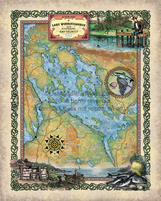 275-Lake Winnipesaukee New Hampshire Custom map