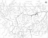 278-Custom map of Montana waterways