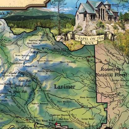 Grand Canyon, Grand Canyon map, grand canyon national park, Yellowstone national park, Bryce canyon, Zion, national park map, western decor