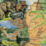 Teton, Grand Teton, Grand Teton map, wyoming, wyoming map, hiker gift, horse, national park, yellowstone, jackson hole, travel gift, map art