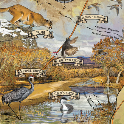 Great River Arts Bosque Historic Map Reproduction Artwork Wall Art Print Vintage